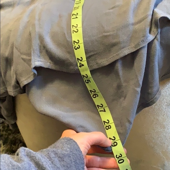 Altar'd State steel colored top, ties at front, M - Picture 11 of 12